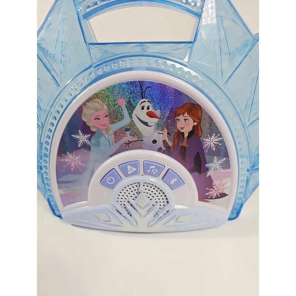 eKids Disney Frozen Karaoke Microphone with Bluetooth Speaker for Fans of Disney